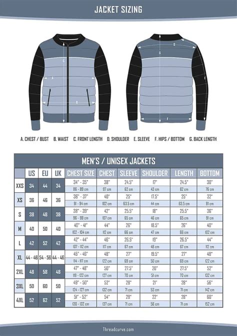 versace men's jacket size chart